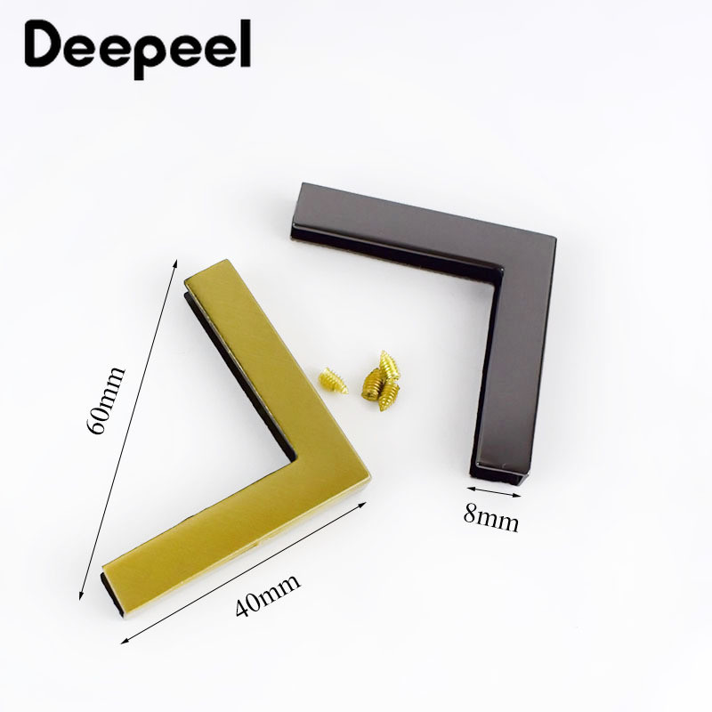 Deepeel 4/10pcs 40mm Protect Corner Bag Πόρπες Μεταλλικά κουμπιά μπορντούρα Αποσκευή τσάντα χειροτεχνίας Δερμάτινη χειροτεχνία Αξεσουάρ υλικού F1-10