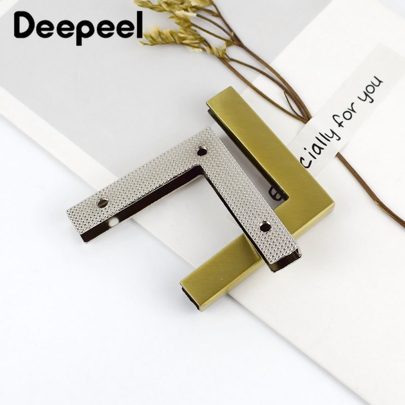 Deepeel 4/10pcs 40mm Protect Corner Bag Πόρπες Μεταλλικά κουμπιά μπορντούρα Αποσκευή τσάντα χειροτεχνίας Δερμάτινη χειροτεχνία Αξεσουάρ υλικού F1-10
