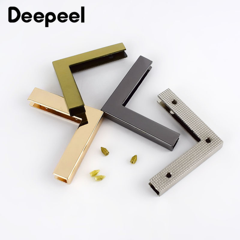 Deepeel 4/10pcs 40mm Protect Corner Bag Πόρπες Μεταλλικά κουμπιά μπορντούρα Αποσκευή τσάντα χειροτεχνίας Δερμάτινη χειροτεχνία Αξεσουάρ υλικού F1-10