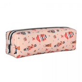 Kalėdinis Naujųjų metų pieštuko dėklas Linksmas mielas rožinis riešutų laužo rašiklio dėžutės krepšys studentams, didelės talpos studentams, mokyklinė kosmetikos pieštukų dėžutė