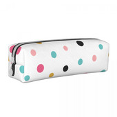 Spalvingi taškeliai abstrakčiai įvairiaspalviai pieštukų dėklas Linksmas rašiklio laikiklis Pieštukų maišeliai Vaikams Didelės talpos biuro dovanų pieštukai