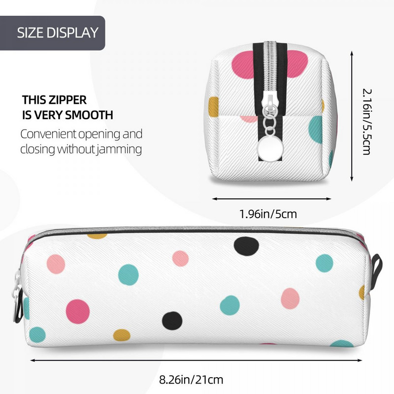 Spalvingi taškeliai abstrakčiai įvairiaspalviai pieštukų dėklas Linksmas rašiklio laikiklis Pieštukų maišeliai Vaikams Didelės talpos biuro dovanų pieštukai