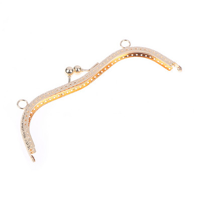 Új 1db divatos női táskák fogantyúja fém barkácsolás érme pénztárca táska fogantyúja kézitáska csattal zár ívkeret kiegészítők