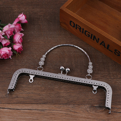 Új 1db divatos női táskák fogantyúja fém barkácsolás érme pénztárca táska fogantyúja kézitáska csattal zár ívkeret kiegészítők