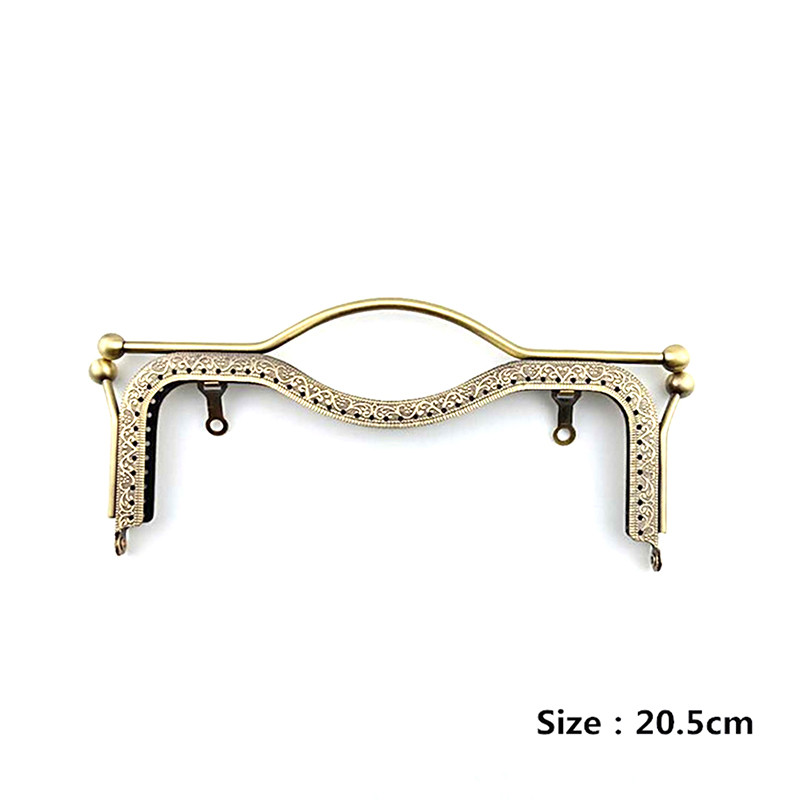 Új 1db divatos női táskák fogantyúja fém barkácsolás érme pénztárca táska fogantyúja kézitáska csattal zár ívkeret kiegészítők