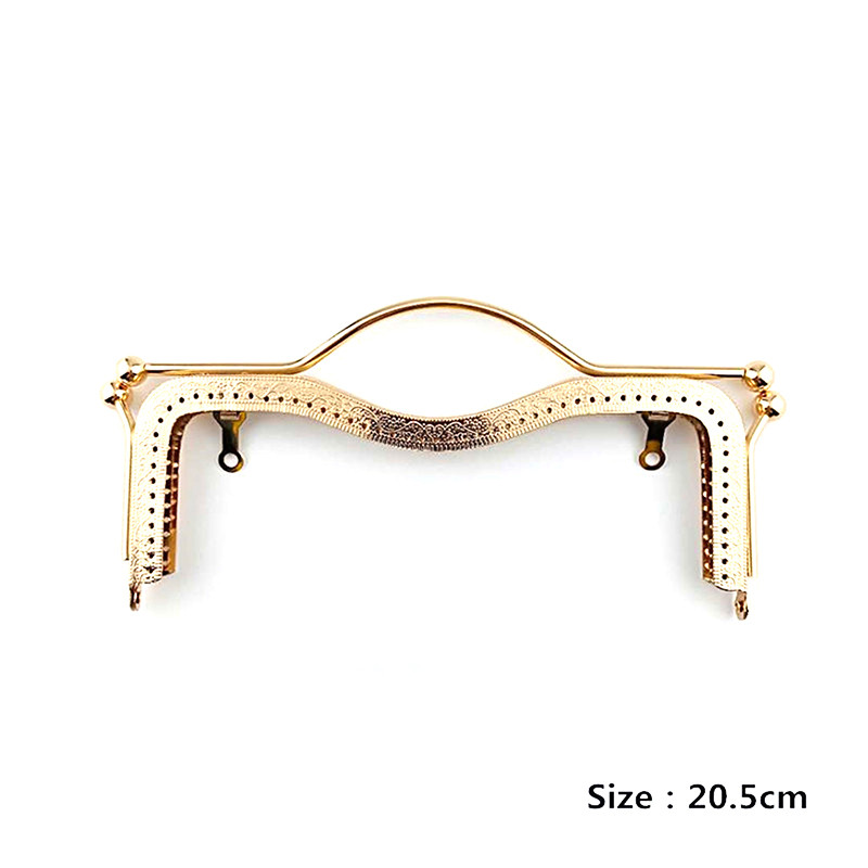 Új 1db divatos női táskák fogantyúja fém barkácsolás érme pénztárca táska fogantyúja kézitáska csattal zár ívkeret kiegészítők