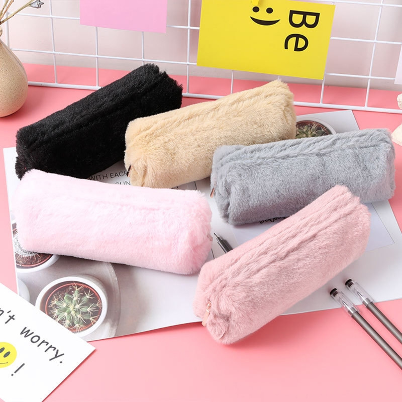 for Creative Plišana torba za olovke Olovka Kozmetička višenamjenska putna torba s patentnim zatvaračem za studente