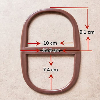 2 ΤΕΜ. Στρογγυλή λαβή από ρητίνη σχήματος D για χειροποίητο πλαίσιο τσάντας τσάντας DIY υφαντά αξεσουάρ τσάντας λαβές μόδας
