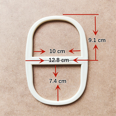 2 vnt. D formos apvali dervos maišelio rankena, skirta rankų darbo rankinės piniginės rėmui „pasidaryk pats“ austo krepšio priedai Madingos krepšio rankenos