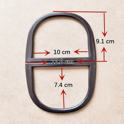 2 vnt. D formos apvali dervos maišelio rankena, skirta rankų darbo rankinės piniginės rėmui „pasidaryk pats“ austo krepšio priedai Madingos krepšio rankenos