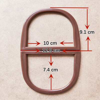 2 vnt. D formos apvali dervos maišelio rankena, skirta rankų darbo rankinės piniginės rėmui „pasidaryk pats“ austo krepšio priedai Madingos krepšio rankenos