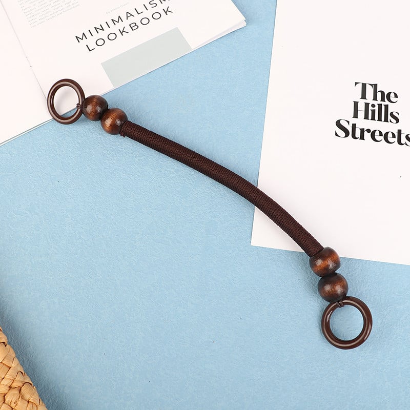 Uradi sam pletena najlonska torbica Drvena ručka Najlonsko uže Dodaci za torbice Dodaci za torbe Perle Ručka torbice Drvene ručke od perli