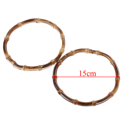 1 x apvali bambukinio maišelio rankena rankų darbo rankinei „pasidaryk pats“ krepšiai Priedai Geros kokybės 15x15cm / 13X13CM