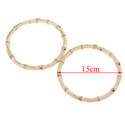 1 x apvali bambukinio maišelio rankena rankų darbo rankinei „pasidaryk pats“ krepšiai Priedai Geros kokybės 15x15cm / 13X13CM