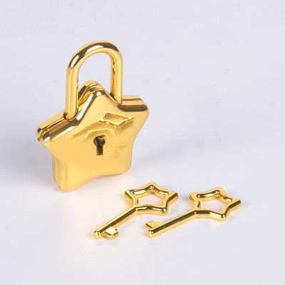 Mini Star Shape Archaize Padlocks Spynelė Saugumo Raktas Užraktas su Raktų Bagažo krepšio užraktu