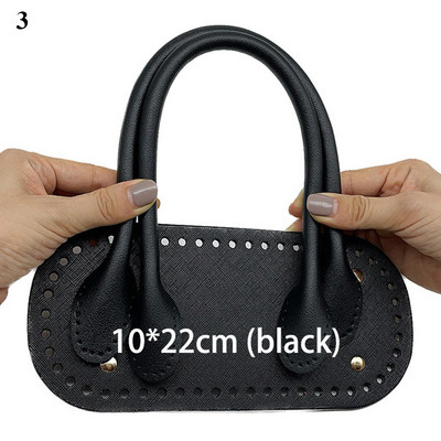 Kézzel készített kézitáska vállpánt üreges szőtt táska készlet vödör táska bőr táska alsó övvel táska fogantyúval barkács kézitáskához