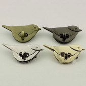 Új madár formájú kapocs, forgatható zár csavaros zárak táska tartozékok fém hardver barkácsoláshoz kézitáska táska pénztárca csat lakat dekoratív