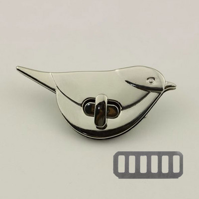 Új madár formájú kapocs, forgatható zár csavaros zárak táska tartozékok fém hardver barkácsoláshoz kézitáska táska pénztárca csat lakat dekoratív