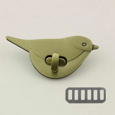 Új madár formájú kapocs, forgatható zár csavaros zárak táska tartozékok fém hardver barkácsoláshoz kézitáska táska pénztárca csat lakat dekoratív