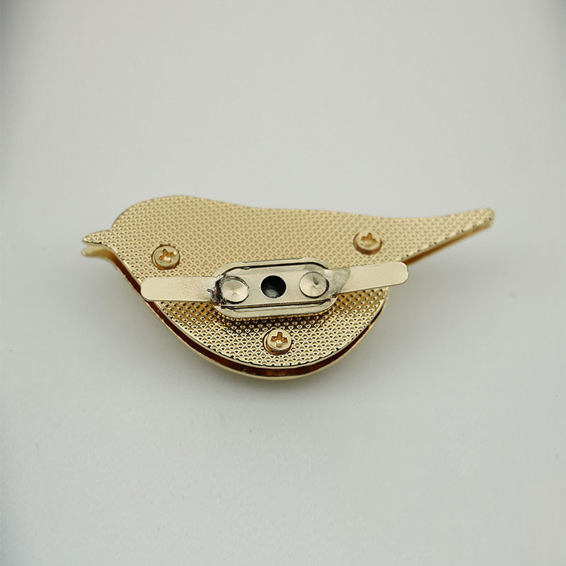 Új madár formájú kapocs, forgatható zár csavaros zárak táska tartozékok fém hardver barkácsoláshoz kézitáska táska pénztárca csat lakat dekoratív