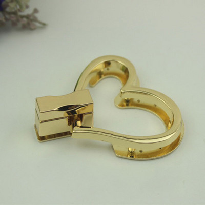 Modna kopča za zaključavanje torbe u obliku srca Diy Kopča za ručnu torbicu Metalne kopče za zaključavanje na okretanje Torbe na rame Oprema za zaključavanje torbe Dodaci za torbe