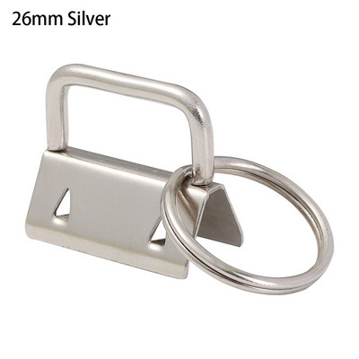 5 db 26/32 mm-es kulcstartó hardver kulcstartókkal táskacsuklókhoz, szövetszalaggal dombornyomott karkötő kulcstartó készítés