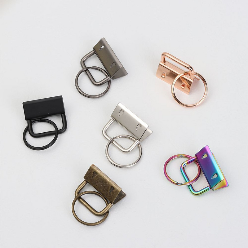 5 db 26/32 mm-es kulcstartó hardver kulcstartókkal táskacsuklókhoz, szövetszalaggal dombornyomott karkötő kulcstartó készítés