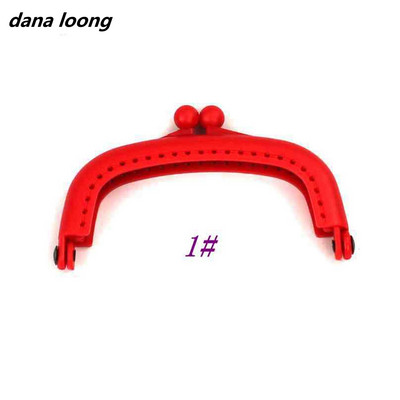 1 gabalas 8,5 CM saldainių spalvos lanko dervos plastikinis piniginės rėmas su skylute, bučinio užsegimu, užraktu pasidaryk pats, krepšio priedai