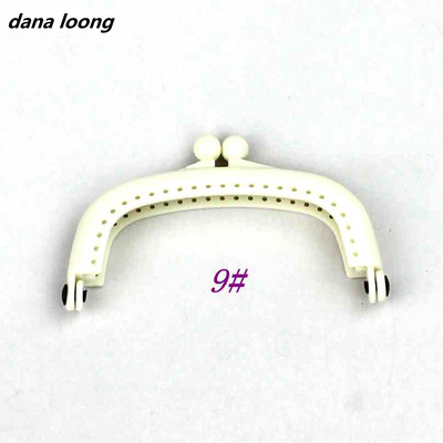 1 gabalas 8,5 CM saldainių spalvos lanko dervos plastikinis piniginės rėmas su skylute, bučinio užsegimu, užraktu pasidaryk pats, krepšio priedai