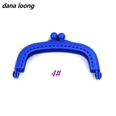 1 gabalas 8,5 CM saldainių spalvos lanko dervos plastikinis piniginės rėmas su skylute, bučinio užsegimu, užraktu pasidaryk pats, krepšio priedai