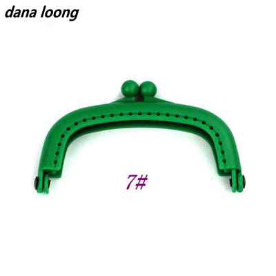 1 gabalas 8,5 CM saldainių spalvos lanko dervos plastikinis piniginės rėmas su skylute, bučinio užsegimu, užraktu pasidaryk pats, krepšio priedai