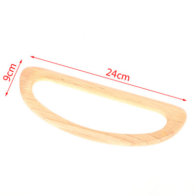 Masyvaus medžio maišelio rankenos keitimas „Pasidaryk pats“ nešiojimo krepšio rankenos krepšys Klasikinis dirželis, skirtas siūti nėrimo krepšys Piniginė Medinis krepšys Masyvaus medžio rankena