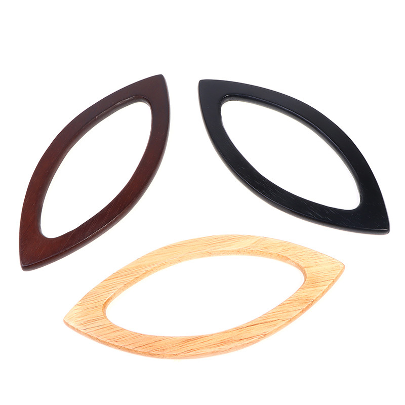 Masyvaus medžio maišelio rankenos keitimas „Pasidaryk pats“ nešiojimo krepšio rankenos krepšys Klasikinis dirželis, skirtas siūti nėrimo krepšys Piniginė Medinis krepšys Masyvaus medžio rankena