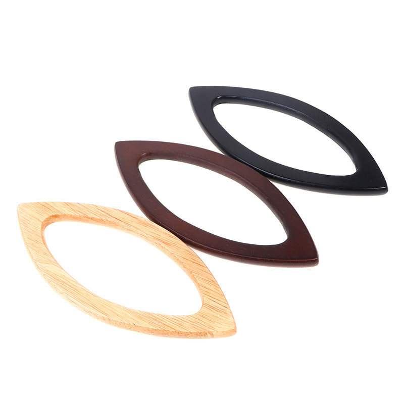 Masyvaus medžio maišelio rankenos keitimas „Pasidaryk pats“ nešiojimo krepšio rankenos krepšys Klasikinis dirželis, skirtas siūti nėrimo krepšys Piniginė Medinis krepšys Masyvaus medžio rankena