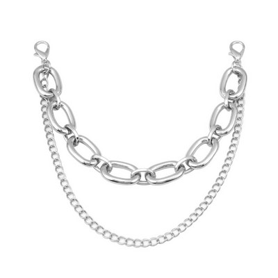 Išskirtinis dvigubo sluoksnio krepšio grandinės pakeitimo krepšio dirželis Vintage telefono dirželis Metalinis krepšio dirželis „pasidaryk pats“ rankinės priedai Krepšelio grandinė