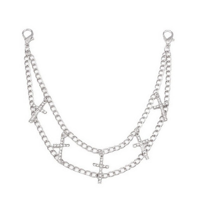 Išskirtinis dvigubo sluoksnio krepšio grandinės pakeitimo krepšio dirželis Vintage telefono dirželis Metalinis krepšio dirželis „pasidaryk pats“ rankinės priedai Krepšelio grandinė