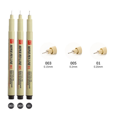 1/ 3 buc Pigment Liner Micron Pen Neelde Desen Manga Pen Penie Perie Art Markers Waterproof Fineliner Schiță Pen Papetărie
