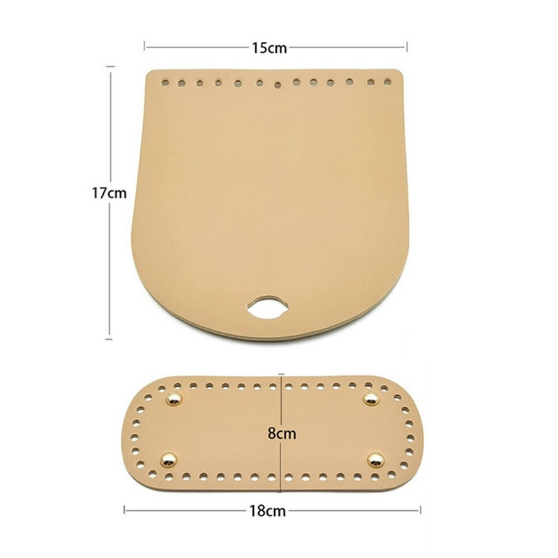 3 τεμάχια/Σετ Χειροποίητη τσάντα υφαντό σετ Δερμάτινο λουράκι τσάντας υψηλής ποιότητας πάτο τσάντας με αξεσουάρ υλικού DIY τσάντας