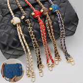 Zamjenski remen za torbu s bakrenim lancem Nosite kožne trake Visokokvalitetna koža + metalni lanac za torbu Ženska naramenica 120 cm