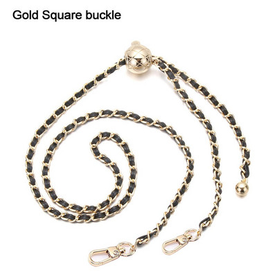 Zamjenski remen za torbu s bakrenim lancem Nosite kožne trake Visokokvalitetna koža + metalni lanac za torbu Ženska naramenica 120 cm