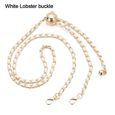 Zamjenski remen za torbu s bakrenim lancem Nosite kožne trake Visokokvalitetna koža + metalni lanac za torbu Ženska naramenica 120 cm