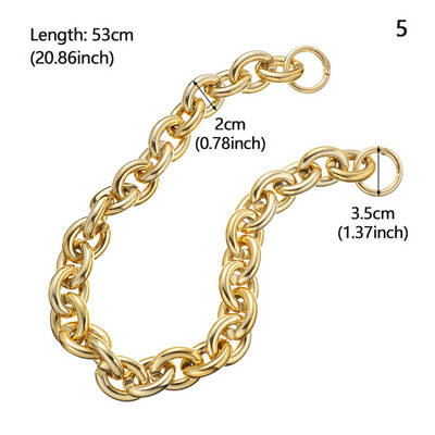 Akrilo dervos pakaitinė grandinėlė, nuimamos dalys, auksinis dirželis, moteriška rankena per petį, kvadratinė grandinėlė, moteriško krepšio priedai