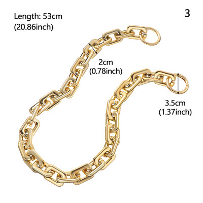 Akrilo dervos pakaitinė grandinėlė, nuimamos dalys, auksinis dirželis, moteriška rankena per petį, kvadratinė grandinėlė, moteriško krepšio priedai