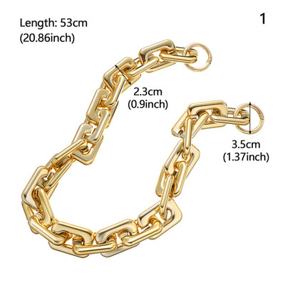 Akrilo dervos pakaitinė grandinėlė, nuimamos dalys, auksinis dirželis, moteriška rankena per petį, kvadratinė grandinėlė, moteriško krepšio priedai