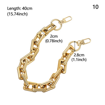 Akrilo dervos pakaitinė grandinėlė, nuimamos dalys, auksinis dirželis, moteriška rankena per petį, kvadratinė grandinėlė, moteriško krepšio priedai