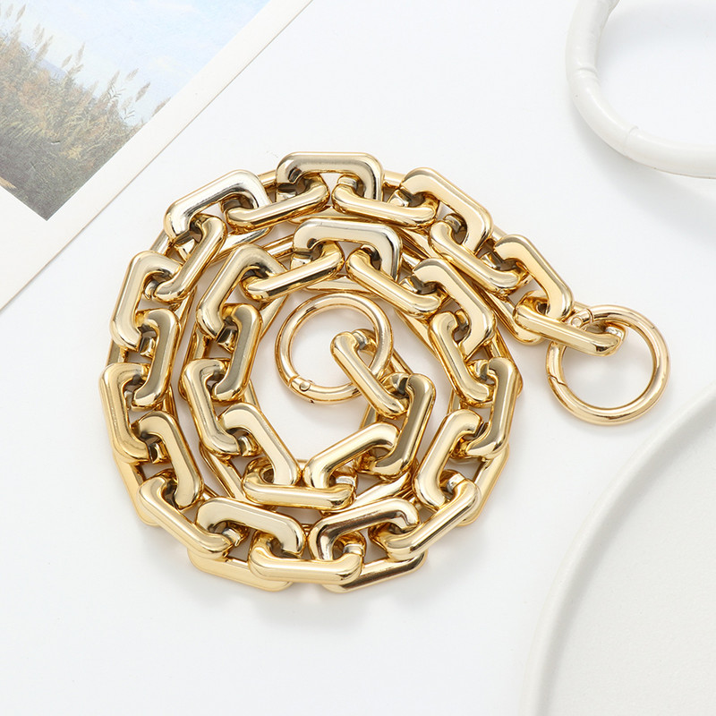 Akrilo dervos pakaitinė grandinėlė, nuimamos dalys, auksinis dirželis, moteriška rankena per petį, kvadratinė grandinėlė, moteriško krepšio priedai