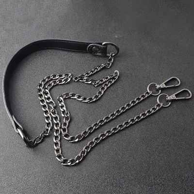 120cm Naujas Krepšys Metalinė grandinėlė PU Odiniai Krepšiai Diržai pasidaryk pats rankinės rankenos pečių dirželiai Priedai Keičiami krepšiai Rankenos