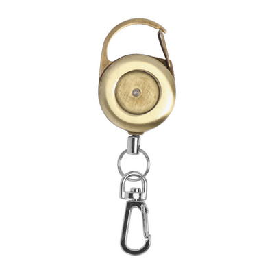 1 τεμ. αναδιπλούμενος κλιπ καρουλιού Θήκη σήματος κάρτας ταυτότητας Δαχτυλίδι μπρελόκ καραμπίνα ανθεκτικό φορητό κλιπ ζώνης από ανοξείδωτο χάλυβα