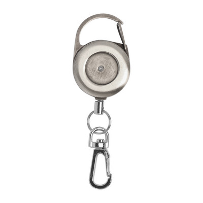 1 τεμ. αναδιπλούμενος κλιπ καρουλιού Θήκη σήματος κάρτας ταυτότητας Δαχτυλίδι μπρελόκ καραμπίνα ανθεκτικό φορητό κλιπ ζώνης από ανοξείδωτο χάλυβα