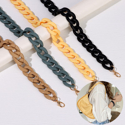 Acrylic Bag Chain Bag Strap Replaceable Removable Bag Accessories Colourful Women`s Resin Chain of Bag Purse Chain